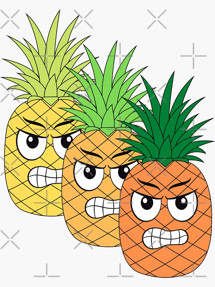 " Angry Pineapple Baby" Sticker for Sale by ahmedfeki Redbubble