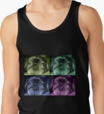 Black Pug dog Tank Top