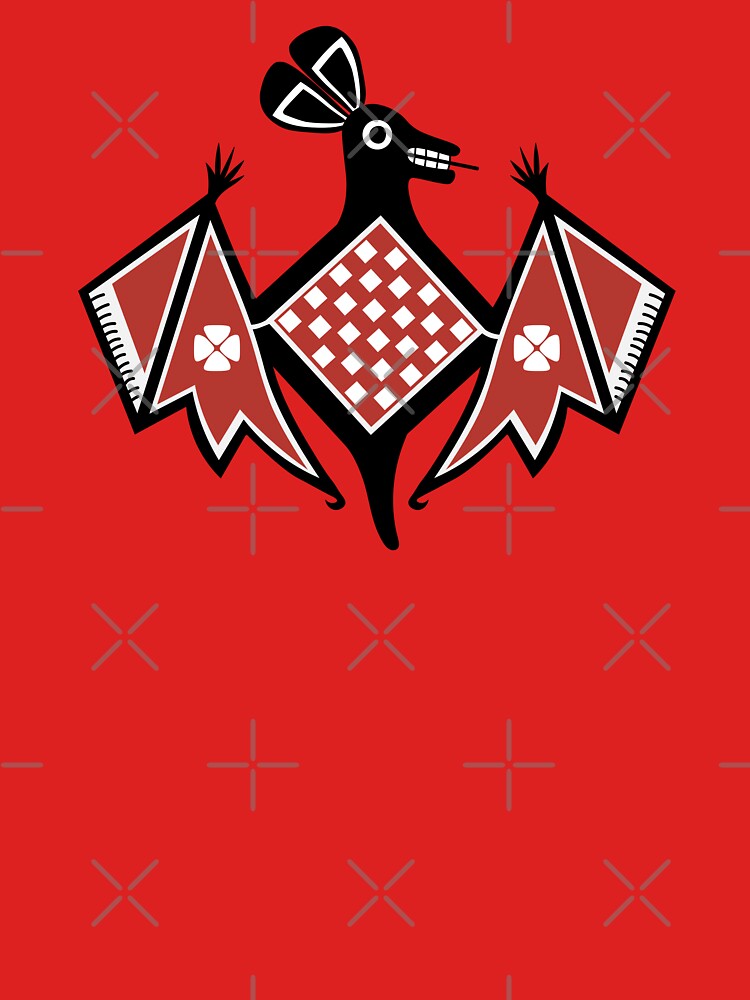 Mimbres-Bat Motif from Native Pottery by archaeologyart