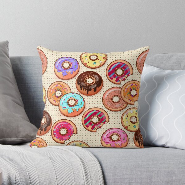 I Love Donuts Yummy Baked Goodies Sugary Sweet Throw Pillow