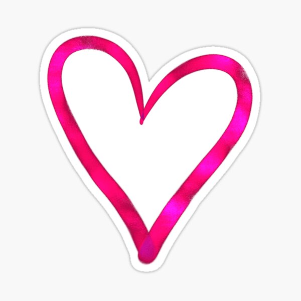 "Stylized Heart Outline" Sticker for Sale by LuckyJuniperCo Redbubble