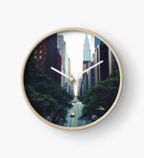 New York City Street Skyscapers #tapestry Clock