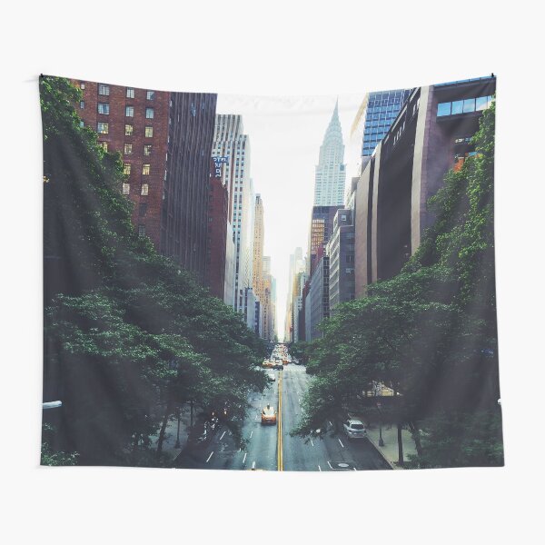 New York City Street Skyscapers #tapestry Tapestry