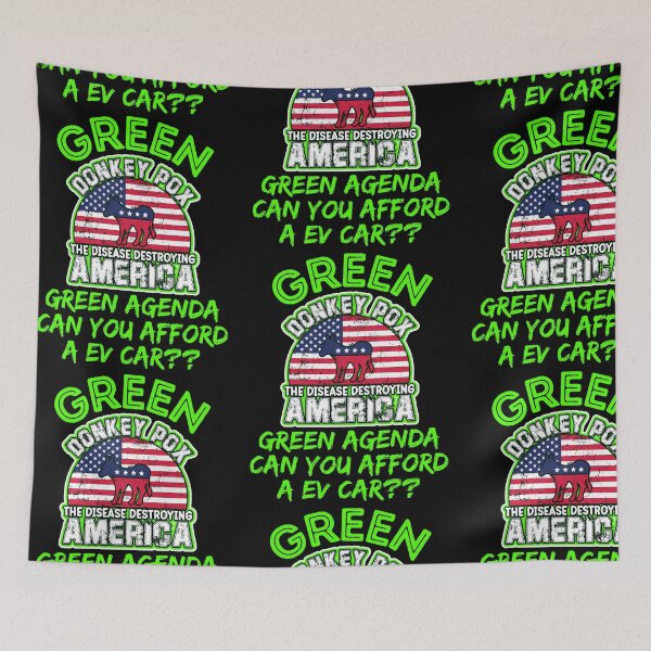 Item preview, Green Donkey Pox Destroying America designed and sold by WoodburyLake.