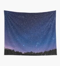 Sterne, Wald, Nacht Wandbehang