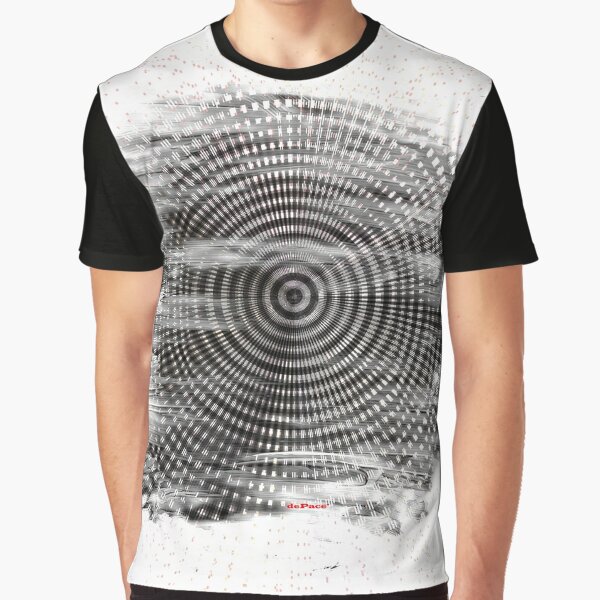 White Smudge Spiral Print - dePace' Graphic T-Shirt