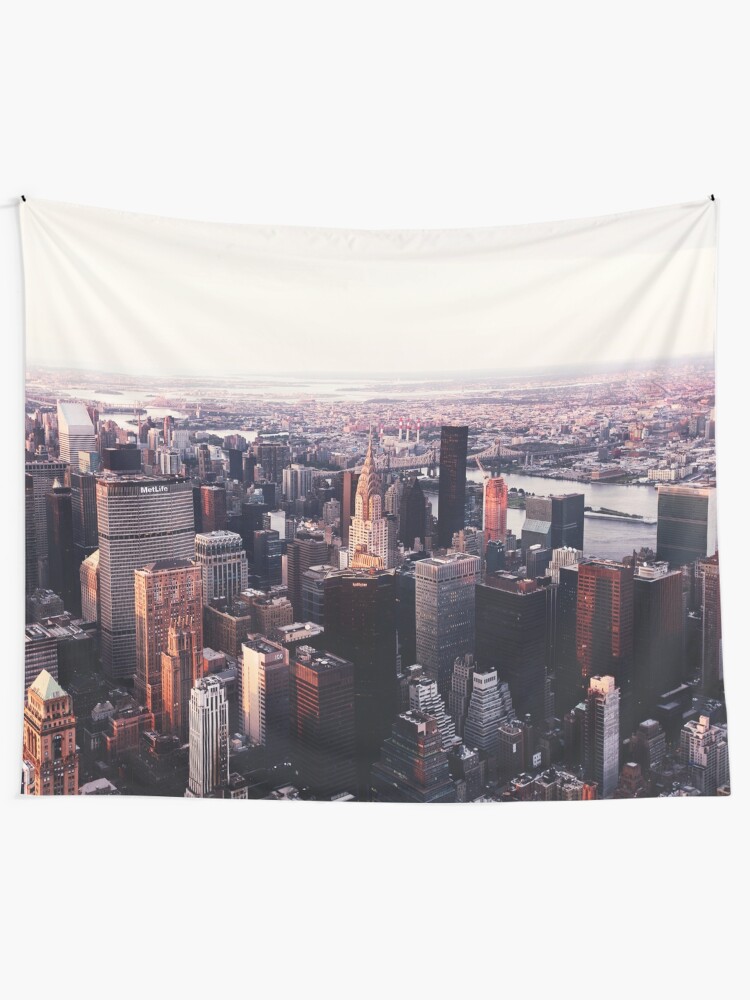 Alternate view of New York City Cityscape Skyscape #trending #tapestry Tapestry