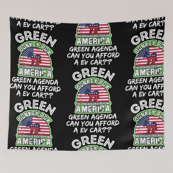 Item preview, Green Donkey Pox Destroying America designed and sold by WoodburyLake.