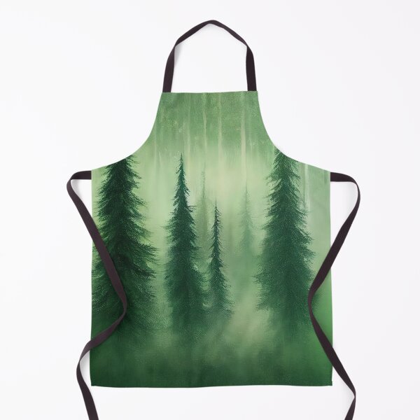 Item preview, "Pine and Fog" by VentureArt - Realism Forest Landscape Acrylic Painting designed and sold by VentureArtCo.