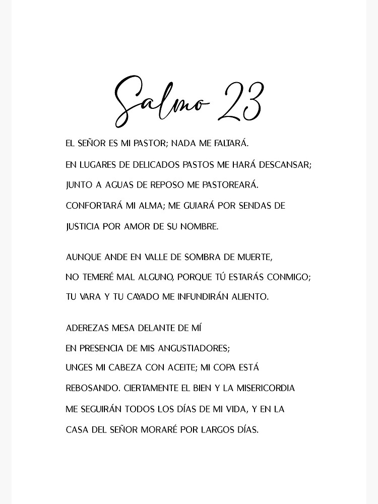 Salmo 23, Spanish Bible Verse | Greeting Card