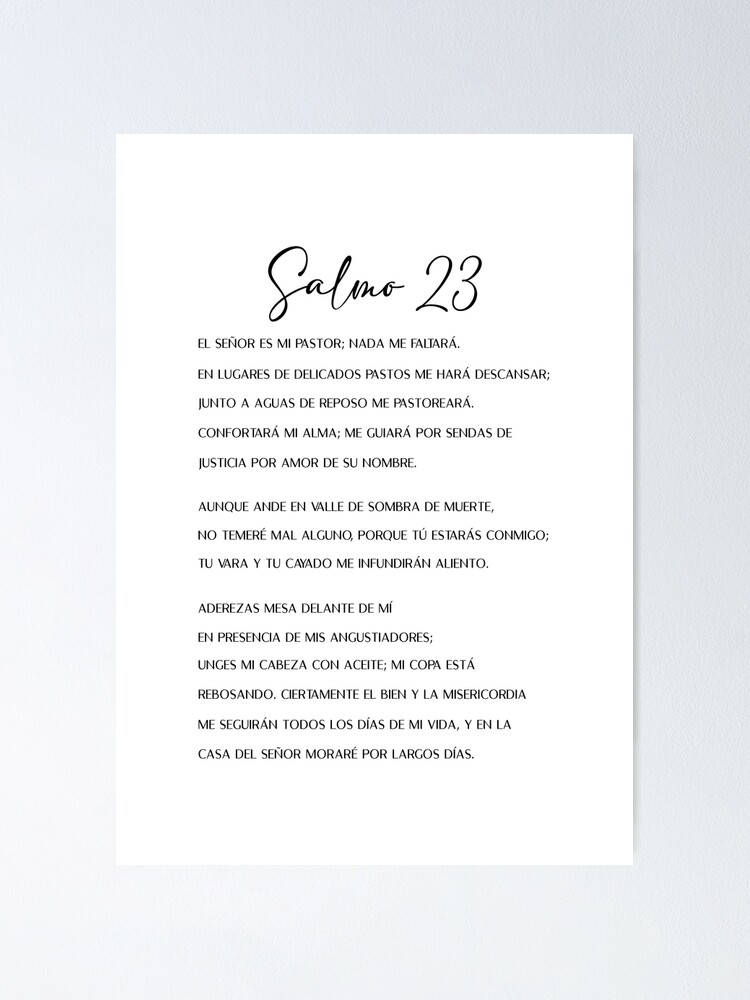 Salmo 23, Spanish Bible Verse Sticker for Sale by Aryam Quotes