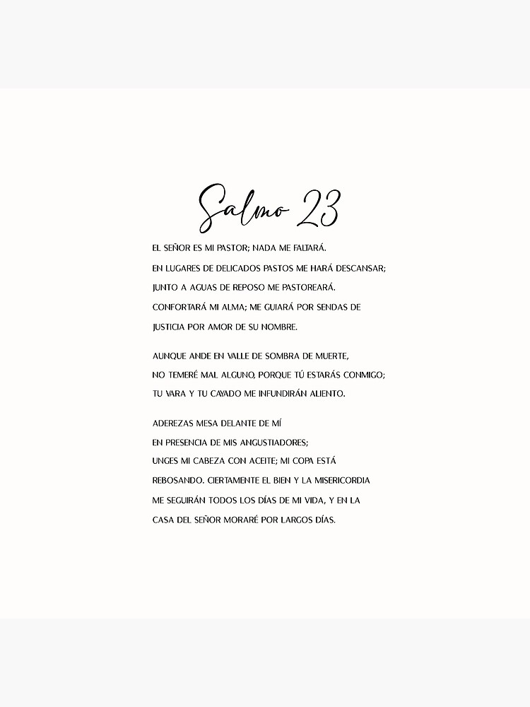 Psalm 23 in Spanish  Salmo 23 Prayer Pillowcase – Prayer Pillowcases