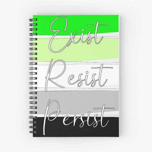 Item preview, Aro Pride Exist, Resist, Persist  designed and sold by AmandaRoseArts.