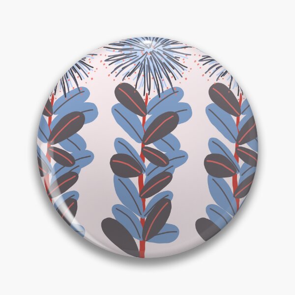 Item preview, Retro mod blue stylized floral  designed and sold by FrancesPoff.
