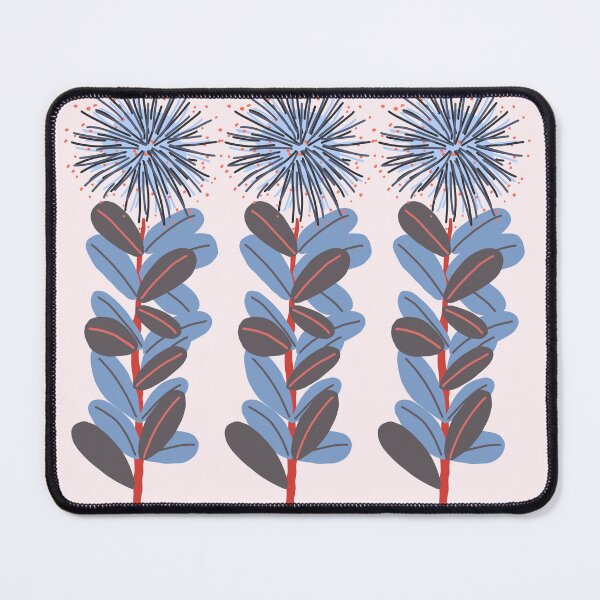 Item preview, Retro mod blue stylized floral designed and sold by FrancesPoff.