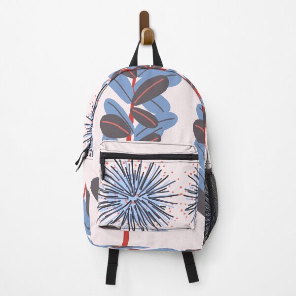 Item preview, Retro mod blue stylized floral designed and sold by FrancesPoff.