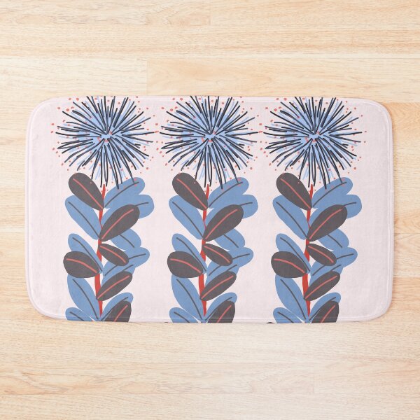 Item preview, Retro mod blue stylized floral  designed and sold by FrancesPoff.