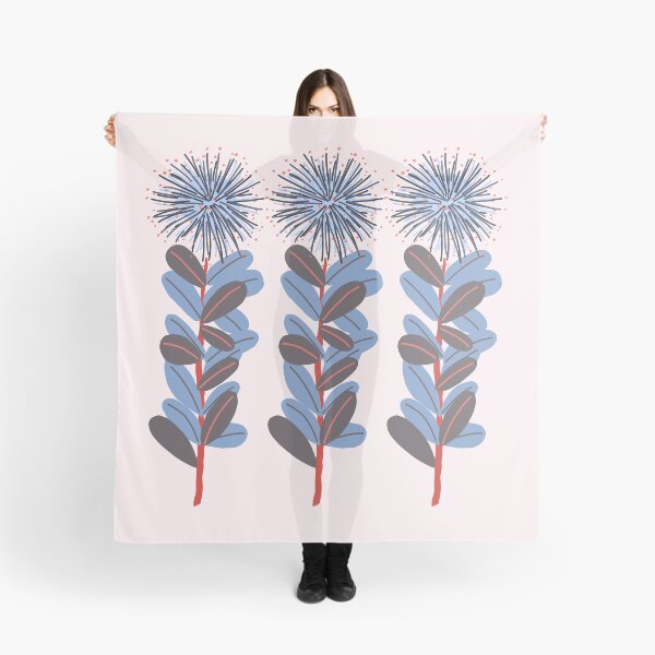 Artikelvorschau, Retro-modisches blaues stilisiertes Blumenmuster entworfen und verkauft von FrancesPoff.