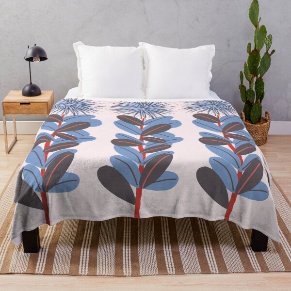 Item preview, Retro mod blue stylized floral  designed and sold by FrancesPoff.