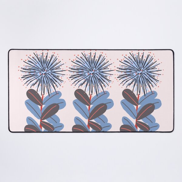 Item preview, Retro mod blue stylized floral designed and sold by FrancesPoff.