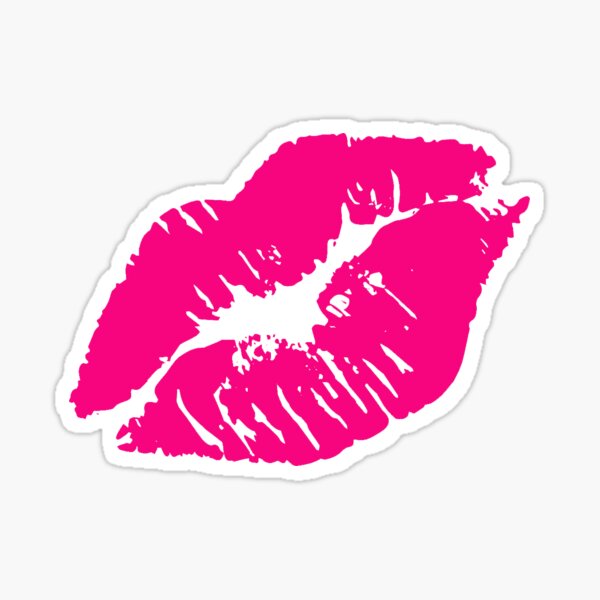 Pink Lips Stickers for Sale