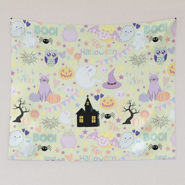 Item preview, Cute Pastel Halloween Pattern designed and sold by ANZI-Shop.