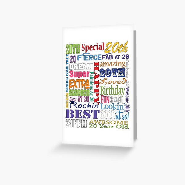 Item preview, 20th Birthday Typography designed and sold by BuzzEdition.