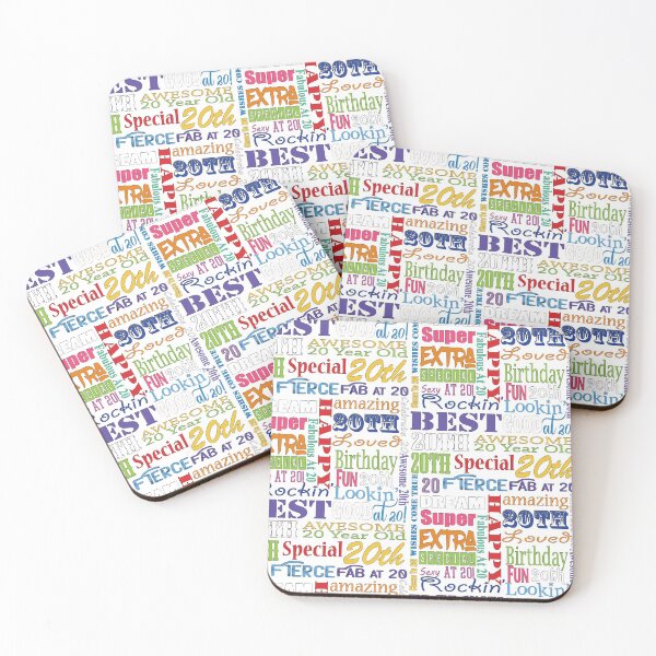 Item preview, 20th Birthday Typography designed and sold by BuzzEdition.