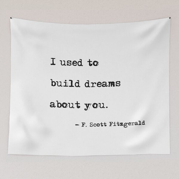 Item preview, I used to build dreams about you - Fitzgerald quote typewriter designed and sold by peggieprints.