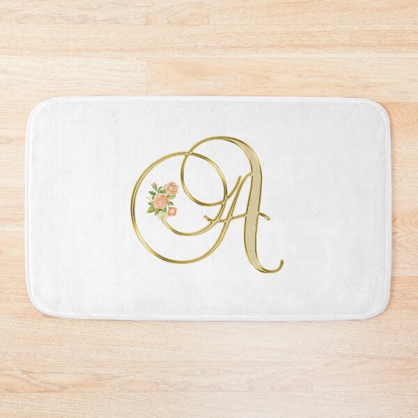Item preview, Golden Color Floral Monogram Letter A designed and sold by silviaol.