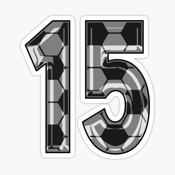 Soccer Number 15 Biggest Fan Favorite Player #15 Soccer Jersey Gifts Sticker