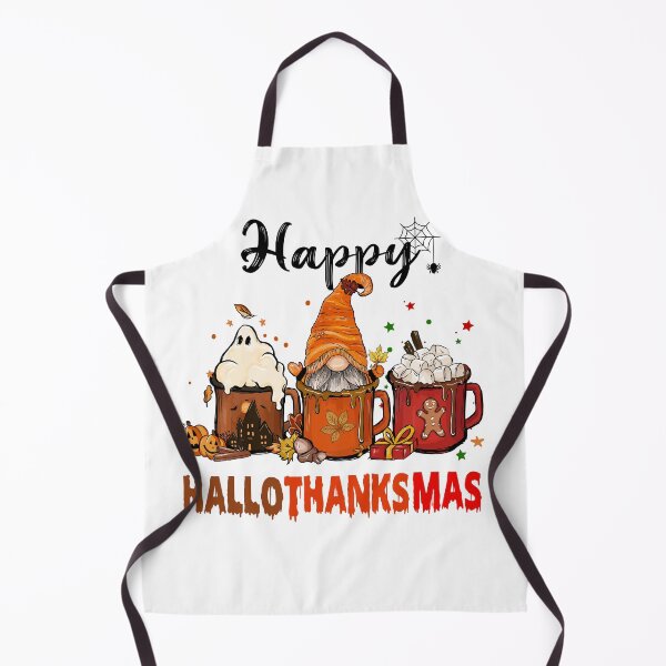 Item preview, Happy HalloThankMas Shirt, Funny Halloween Thanksgiving Christmas, Gift for Her, Soft Cotton Cute Crewneck Shirt, Aesthetic Winter Tee designed and sold by Lazza-Tracks.