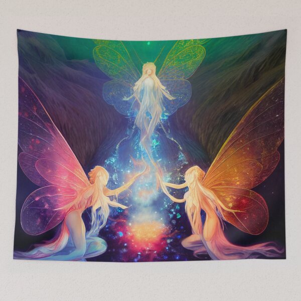 Item preview, Vibrant Ascension of Faeries designed and sold by fairytailsaiart.