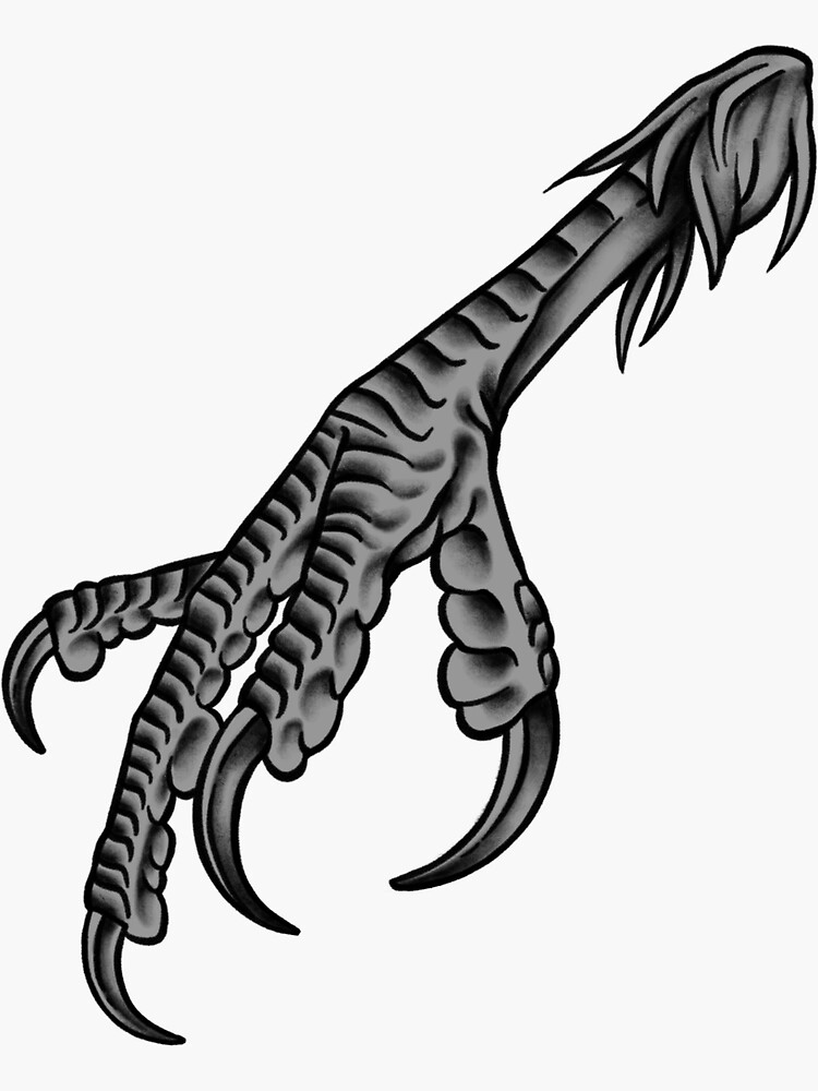 "Hawk Foot" Sticker for Sale by CrudeCasey Redbubble