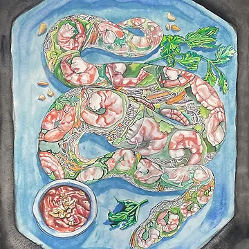 Artwork thumbnail, Python Spring Roll  by RaLiz