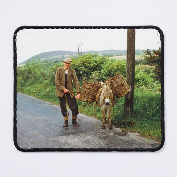 Item preview, 1950s - Rural England, Farm Worker with a Donkey designed and sold by thatwaslife.
