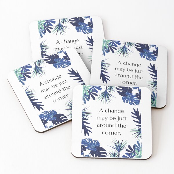Item preview, Blue Aesthetic Inspirational Quote Uplifting Leaves Tropical designed and sold by SundaySoup.