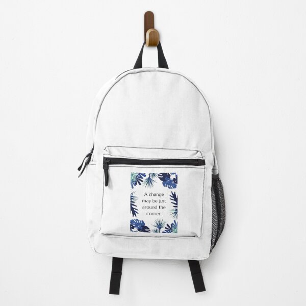 Item preview, Blue Aesthetic Inspirational Quote Uplifting Leaves Tropical designed and sold by SundaySoup.