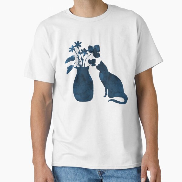 Item preview, A cat and a vase of flowers designed and sold by TheJollyMarten.
