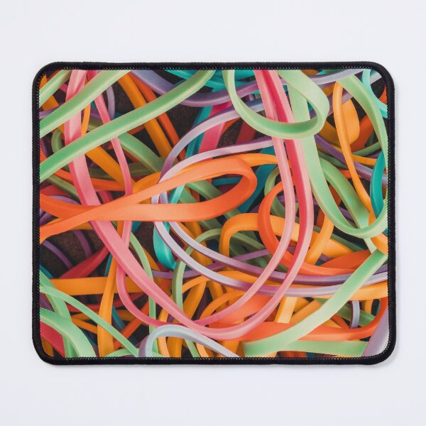 Item preview, Retro Multicolor Neon Pastel Rubber Bands Abstract Photograph designed and sold by patternsoup.