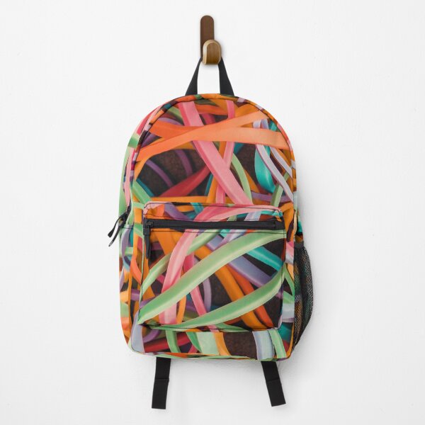 Item preview, Retro Multicolor Neon Pastel Rubber Bands Abstract Photograph designed and sold by patternsoup.