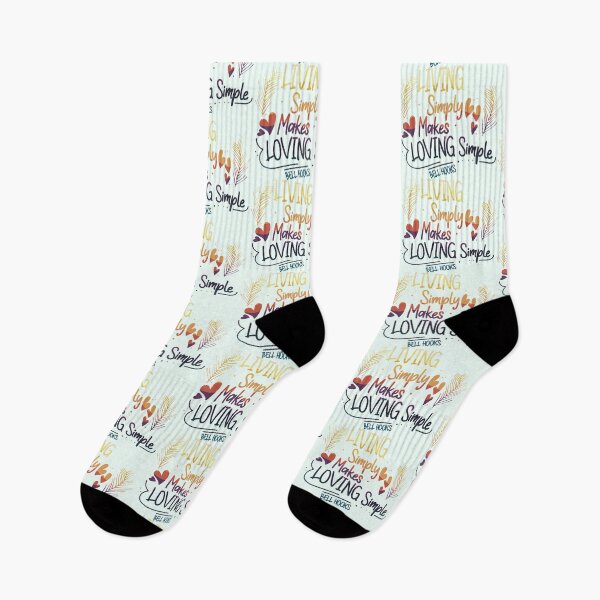 Item preview, Bell Hooks Quote | Living Simply Makes Loving Simple | Bell Hooks Gloria Jean Watkins  designed and sold by SchlossInspire.