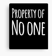 Property of no one Canvas Print