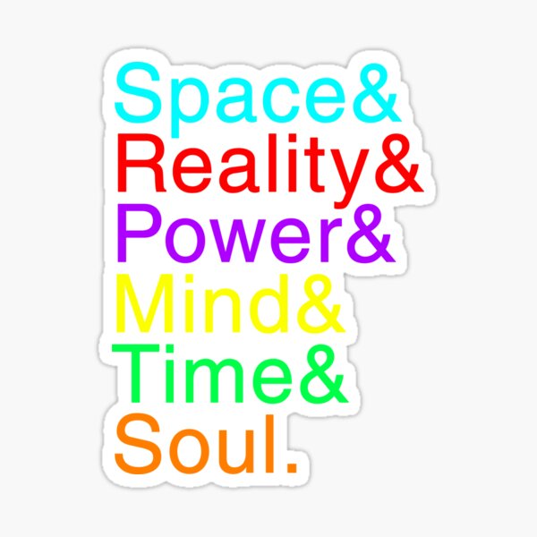 Infinity Gems Stones Helvetica Ampersand Sticker