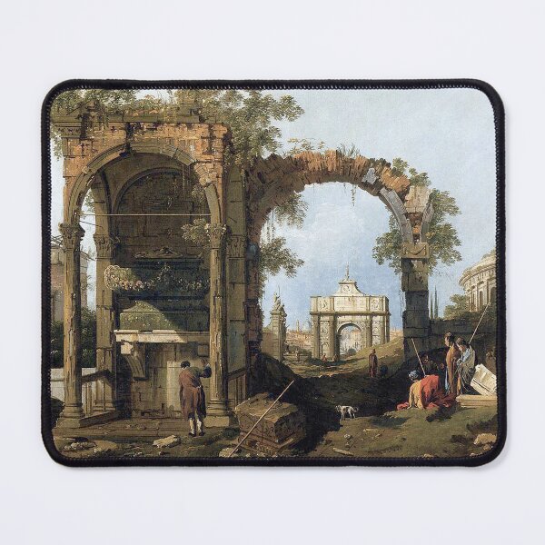 Item preview, Canaletto Capriccio with classical ruins buildings designed and sold by OldTimeArt.