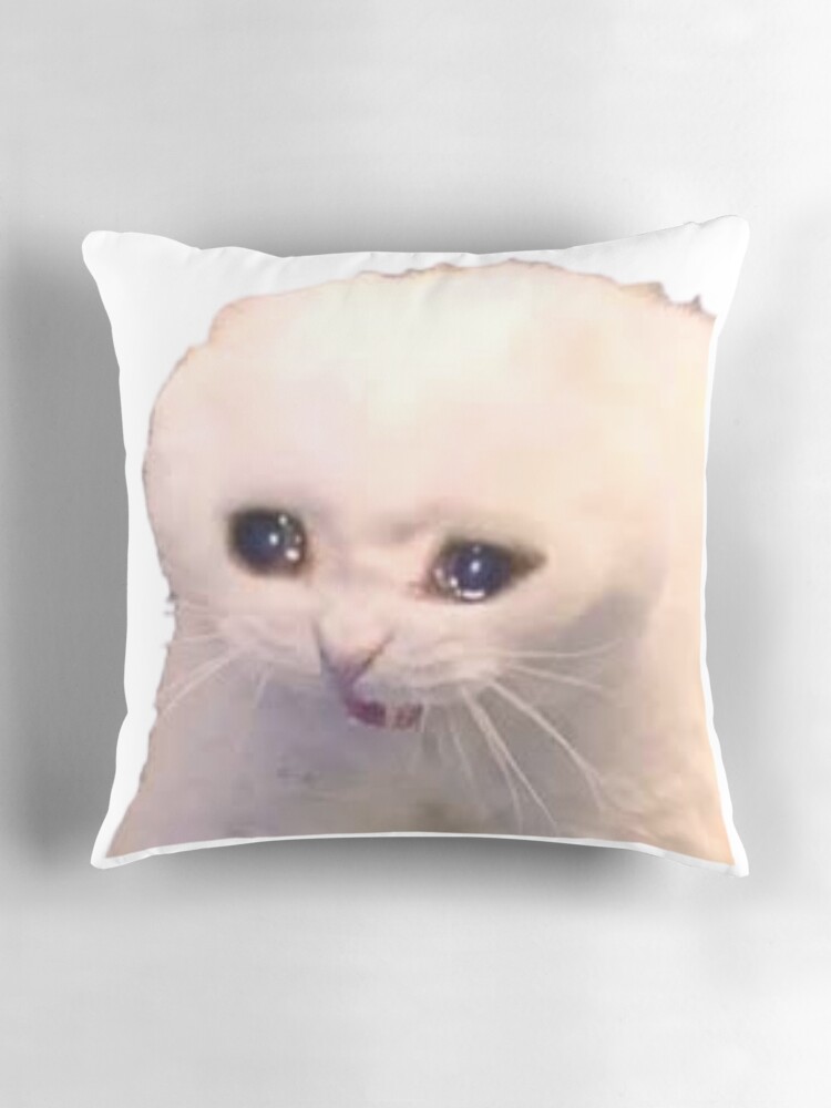 Cojín for Sale con la obra «Triste gato meme» de the-al-foil