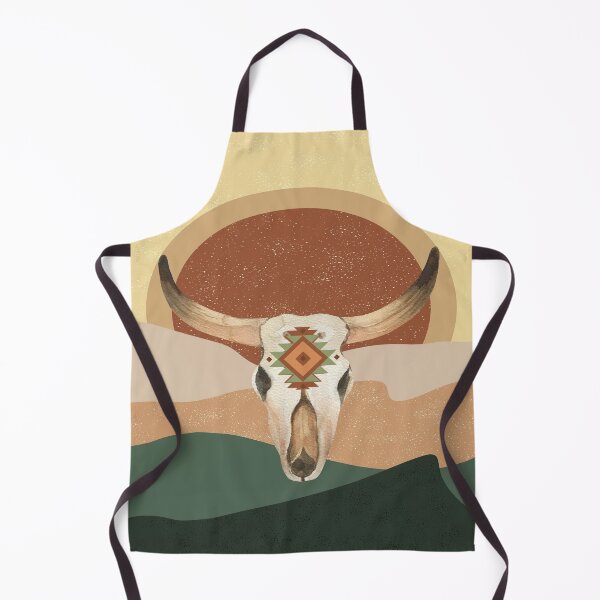 Item preview, Western Cow Scull With Desert Background designed and sold by handsoftime2020.