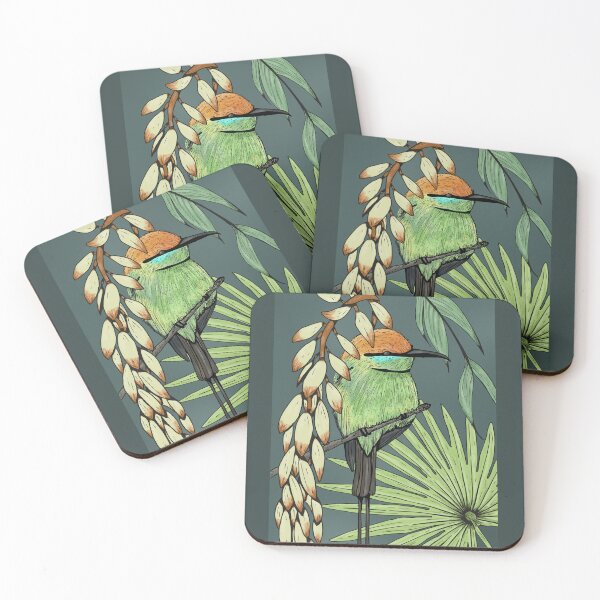 Item preview, Little flycatcher bird and tropical flowers designed and sold by Karine-LaSalle.