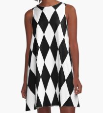 BLACK AND WHITE | HARLEQUIN DESIGN A-Line Dress