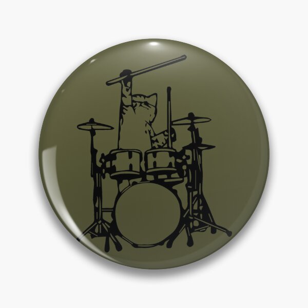 Item preview, Funny Cat Playing Drums designed and sold by JanBidinger.